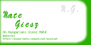 mate giesz business card