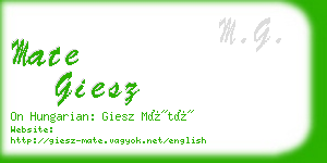 mate giesz business card